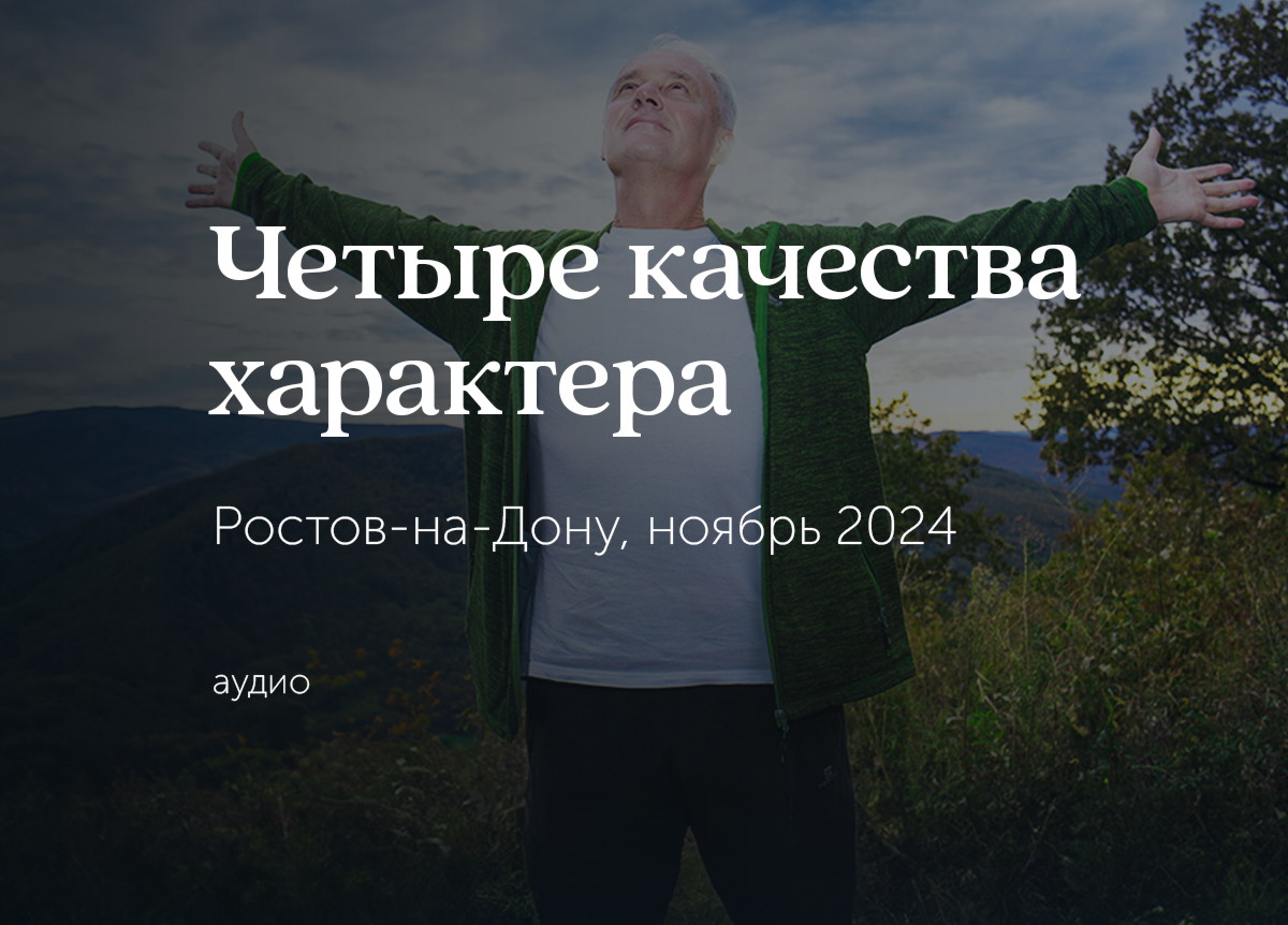 «Наработка 4‑х главных качеств характера». Ростов-на-Дону. Ноябрь 2024