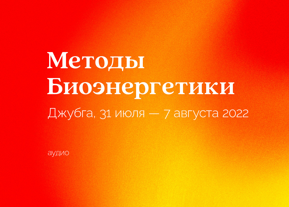 «Методы Биоэнергетики». Вилла «Жар-птица». Джубга. 31 июля — 7 августа 2022